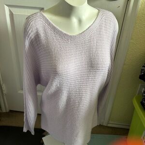 Staccato Lavender Women's Sweater with cold shoulder Size Large
